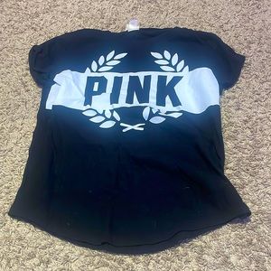 Black pink top fits a little small